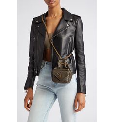 Saint Laurent Mini Joy Matelassé Leather Bucket Bag | Nordstrom Vintage Quilted Leather Bag, Vintage Quilted Leather Shoulder Bag, Mini Bag Outfit, Mini Bucket Bag, Cloth Bags