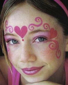 Kids Face Paint Ideas, Cool Face Paint Ideas, Cute Face Paint Ideas, Pink Face Paint, Cute Face Paint, Face Painting For Kids, Face Painting Ideas For Kids