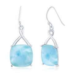 PRICES MAY VARY. NATURAL LARIMAR with gorgeous colors that will take your outfit to wow! crafted of unique, high-quality Dominican Larimar believed to be a healing gemstone that radiates positive energy and healing STERLING SILVER hypoallergenic earrings are ideal for sensitive skin and are nickel, lead, and cadmium-free; they are also plated with precious rhodium for a long-lasting, anti-tarnish, lustrous polished finish. EXPERTLY CRAFTED exquisitely cut and polished handmade earrings created f Blue Larimar Dangle Jewelry, Blue Larimar Dangle Earrings, Blue Larimar Earrings For Gift, Blue Larimar Hypoallergenic Jewelry, Larimar Earrings, Larimar Jewelry, Larimar Stone, Beautiful Blue, Earrings For Women