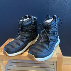 Like New, With Box. Only Worn Inside The House. Questions? Leave A Comment Below! The North Face Shoes, North Face Shoes, Black North Face, Winter Rain, Lace Up Boots, Rain Boots, North Face, The House, The North Face