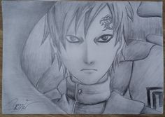 a pencil drawing of an anime character