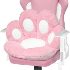 PRICES MAY VARY. MATERIAL - The chair cushion comes with Skin-Friendly plush cover and filled with high elastic polyester fiber. It is ultra soft and allows long time seating but keeps elastic! DESIGN - Shaped in cute cat paw cushion, this is not just a chair pad but also with lazyback. The seat cushion fit for most living room and office chair and sofa. MULTIFUNCTION - The plush cat paw cushion not only suitable for chair, but can also be used as floor cushion and small carpet for your feet. Ve Kawaii Chair, Paw Cushion, Bedroom Decorate, Chair Comfy, Gamer Chair, Cushion Chair, Cute Cushions, Office Chair Cushion, Linen Chair