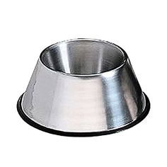 a metal bowl on a white background