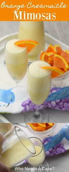 orange creamsice mimosa recipe on a plate