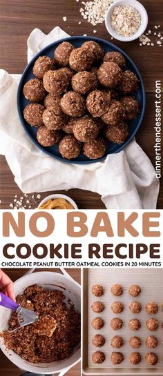 no bake cookie recipe with chocolate peanut butter oatmeal cookies