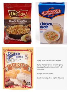 four different types of frozen food are shown in this screen grab - up from walgreen