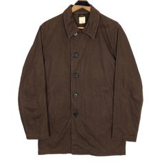 Vintage 90s Vetra worker jacket in brown colour. Button up light jacket. Still in good condition. SEE THE PICTURES FOR MORE DETAILS. CONDITION : 9/10 MEASUREMENT Pit : 21 inch Length : 31 inch Shoulder : 17.5 inch Sleeve : 27 inch Size On Tag : 38 Recommended Size : S PAYMENT We accept PayPal only. The item will be ship 3-5 days once the payment has been made. NORMAL SHIPPING FEDEX USUALLY AROUND 7-21 DAYS BEFORE REACH THE DESTINATION. EXPRESS SHIPPING  DHL USUALLY AROUND 5-7 DAYS BEFORE REACH T Brown Outerwear With Button Cuffs For Work, Brown Button Cuffs Outerwear For Work, Vintage Brown Cotton Utility Jacket, Brown Long-sleeved Outerwear With Button Closure, Brown Long Sleeve Outerwear With Buttons, Brown Cotton Utility Jacket For Work, Brown Single Breasted Utility Outerwear, Brown Blazer With Buttons And Lapel Collar, Brown Single-breasted Utility Outerwear