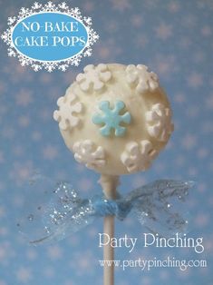 there is a cake pops with frosting on it