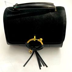 See By Chloe Joan Bag Color - Black New With Tags, Retail Value $620 Features: Carabiner And Snap-Button Fastening For Security. Flap Closure Opens To Reveal A Spacious Interior Thin Strap For Hand Carrying Detachable Strap To Carry On Shoulder Or Crossbody Gold Finish Measures 8.1" W X 6.3" H X 5.1" D Chloe Joan Bag, See By Chloe Joan, See By Chloe, Snap Button, Gold Finish, New Black, Carry On, Chloe, Satchel