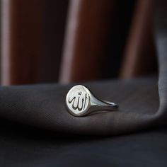 Custom Arabic Signet Ring will be handmade with your desired, This ring will be great gift for your favorite people, Family member and girlfriend. You will love this dainty Ring * Material: High Quality Solid 925 Sterling Silver FINISH: sterling silver-gold plated- rose gold plated ★ HOW TO PLACE YOUR ORDER; *Please select your desired material from the menu while adding to card. Please write your desired SIZE-NAME-MATERIAL choice as a note at check out. (You may leave the note on the personaliz Class Rings College, Class Rings High School, Personalized Gold Jewelry, School Rings, College Rings, Mothers Day Rings, Graduation Rings, Mens Gold Rings, Monogram Ring