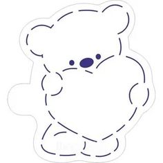 a sticker with a teddy bear on it