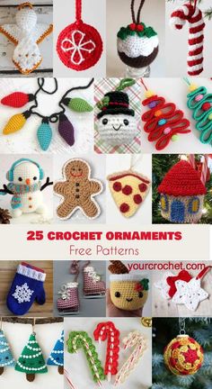 25 crochet christmas ornaments with free patterns