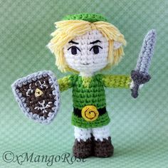 Legend Of Zelda Crochet, Wind Waker, Dolls For Sale, Amigurumi Free, Amigurumi Free Pattern, Doll Pattern, Amigurumi Doll