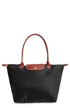 Longchamp Large Le Pliage Tote | Nordstrom Longchamp Large Le Pliage Tote, Fall Wardrobe Essentials, Brown Tote Bag, Brown Tote, Designer Totes, Nylon Tote, Avignon, Lazy Day, Black Shoulder Bag