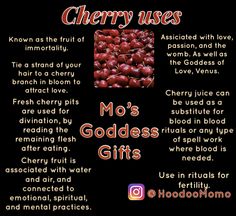 Cherry Spiritual Meaning, Cherry Magical Properties, Cherry Witchcraft, Plant Correspondences, Kitchen Spells, Witchy Supplies, Grimoire Inspiration, Magical Herbs Witchcraft, Apple Meaning