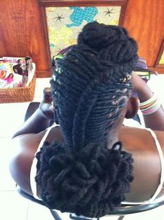 Drama Locs! @Leslie Lippi Ayuko Sisterlocks Styles, Braids Styles, Dreadlock Styles, Dreads Styles, Hair Locks, Dread Hairstyles, Sisterlocks, Dreadlock Hairstyles, Afro Punk