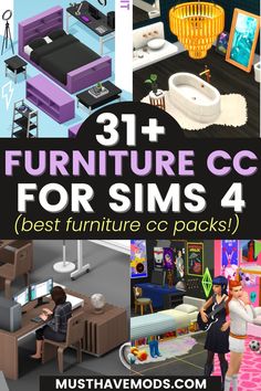 the furniture is set up for sims 4