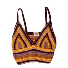 Never Used Bdg Crochet Bra Top. The Colors Are Vibrant In Person Compared To The Model Pics.Made Out Of Stretchy Fabric. Can Fit A Size B To A Small C Cup Size. No Damage. All Sales Are Final Total Length About 12 In Made From A Cotton/Acrylic Blend Crochet Bra Top, Crochet Bra, Model Pics, C Cup, Bra Top, Cup Size, Stretchy Fabric, Bra Tops, Pink Purple