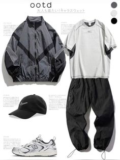 Baggy clothes, clothing, outfit inspiration Half Zip Windbreaker Outfit, 90s Aesthetic Outfit Men, Ootd Ideas For Men, Anime Guy Outfits, Acubi Outfits Men, Outfits Y2k Hombre, Acubi Men Outfit, Ropa Y2k Hombre, Acubi Boy