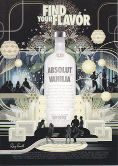 an advertisement for absolut vanilla vodka