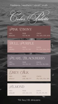 🫐FAVY | контент | Pinterest Mauve Color Palette Hex Codes, Muted Color Palette Aesthetic, 7 Color Palette With Hex Codes, Early Fall Color Palette, Hexcodes Color Palette, Color Pallets With Hex Codes, Color Schemes With Hex Codes, Neutral Colors Palette, Colour Palette Hex Codes