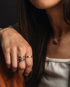 Mom Stacking Name Rings | Jewelry Gift for Her |Going Golden Indy Stackable Name Rings, Design Your Own Ring, Ring Spacer, Round Pendant Necklace, Name Rings, Great Gifts For Mom, Cz Ring, Bead Charm Bracelet, Round Pendant