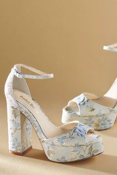 Bella Belle Catarina Platform Heels | Anthropologie Platform Heels Wedding, Outfits Latina, Reception Dance, Beauty Apps, Beauty App, Designer Wedding Shoes, Whimsical Accessories, Clear Glowing Skin, Heels Wedding