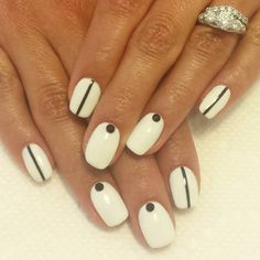 27+ White and Black Nail Art Designs, Ideas Design Trends Premium PSD, Vector Downloads Nail Art Blanc, Designs Black And White, Line Nail Designs, Black And White Nail Designs, Line Nail Art, Black Nail Art