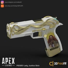 ArtStation - Apex Legends P2020 Lady Justice Skin Fanart for Cosplay Props., Cédric Landre Lady Justice, Cosplay Props, Art Stuff, Fan Art, Skin, Art