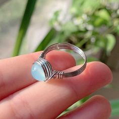 Wire Wrapped Crystal, Health Food Store, Wrapped Crystal, Wire Wrapping Crystals, Party Rings, Crystal Ring, Blue Agate, Pink Quartz, Crystal Rings