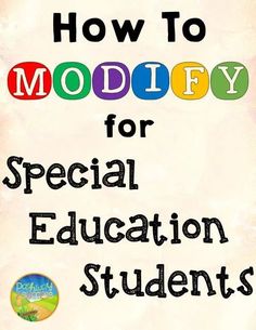 a sign that says how to modely for special education students