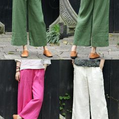 Item Type: PantsMaterial: 91%-95% Linen Style: CasualSeason: SummerPattern Type: SolidDecoration: PocketsWaist Type: Elastic WaistPants Length: Long LengthPants Style: Wide Leg PantsFit Type: LoosePants Closure Type:Elastic Waist Size L(Fit for EU 36,US6,UK8-10,AU8-10,NZ8-10)Length: 86.00 cm/33.86 "Waist: 68.00-90.00 cm/ 26.78-35.43 "Hips: 110.00 cm/ 43.31 "Size XL(Fit for EU 40,US10,UK14,AU14,NZ14)Length: 87.00 cm/ 34.25 "Waist: 70-.00-94.00 cm/ 27.56-37.00 "Hips: 112.00 cm/44.09"