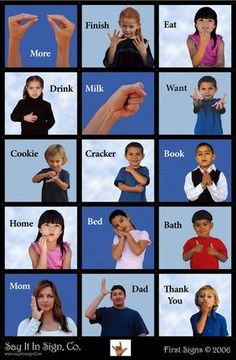 a poster with many different pictures of people making the number one hand gesture in front of them