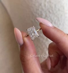 "2 CT Certified Crushed Iced Radiant Cut Engagement Ring, Elongated Radiant Cut Hidden Halo Ring, Two Tone Solid Gold Wedding Ring For Women. ✥ 𝐌𝐚𝐢𝐧 𝐒𝐭𝐨𝐧𝐞 𝐃𝐞𝐭𝐚𝐢𝐥𝐬 Shape: Radiant Type: CVD/HPHT (Lab Grown Diamond) Center Diamond Weight:  2 CT Side Diamond Weight: 0.15 CT Clarity: VVS2 Color: F Cut: Brilliant  Total Carat Weight - 2.15 CT ✥Certifications ↣ Physical IGI/GIA Certificate of the Diamond. ↣ Physical Metal Purity  ✥R𝐢𝐧𝐠 𝐃𝐞𝐭𝐚𝐢𝐥𝐬 ↣ Metal Purity: Solid Gold (10KT, 14KT, 18KT) or Platinum ↣ Metal Tone: Yellow, White, Rose ↣ Stamp/Hallmark: Yes ✥ Why you should buy from Crusty Carat: ↣ Jewelry is certified by highly advanced lab IGI which is equivalent to GIA so that you can buy with peace of mind from us. ↣ All of our jewelry will be appraised for at least do Radiant Cut Hidden Halo Engagement Ring, Radiant Cut Engagement Ring Hidden Halo, Wedding Redo, Elongated Radiant Cut, Radiant Cut Hidden Halo, Elongated Radiant, Radiant Cut Engagement Ring, Radiant Cut Rings, Radiant Ring