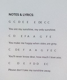 a poem written in black and white on a sheet of paper with the words notes & lyrics