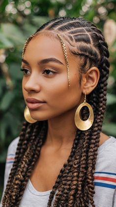 Pregnancy Braids Hairstyles Texturizer On Natural Hair, Hairstyles Braids, Hair Texture, Braids For Black Hair, Brown Girl