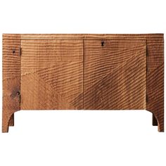 the sideboard is made out of wood and has two doors on one side, and three