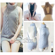 Blue/Grey Virgin Killer Sweater SP178781 Vergin Killer Sweater, Vigin Killer Sweater, Desenho Tom E Jerry, Virgin Killer Sweater, Gothic Punk Fashion, Backless Sweater, Bowknot Dress, Cute Clothing Stores, Hoodie Jumper