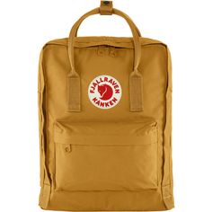 Classic Kånken Backpack - Fjällräven Kanken Classic, Fjällräven Kånken, Yellow Backpack, Waterproof Backpack, Classic Backpack, Kanken Backpack, Fjallraven Kanken, Middle School, Patch Logo