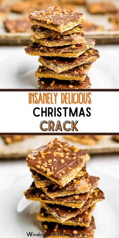 This Christmas Crack recipe is made with graham crackers and toffee. It's the perfect sweet treat for the holidays! Gramcracker Recipe, Easy Dessert With Graham Crackers, Graham Crackers Dessert, Christmas Bark With Graham Crackers, Christmas Cracker Toffee Graham Crackers, Xmas Cracker Toffee, Graham Cracker Christmas Treats, Graham Cracker Christmas Bark, Graham Cracker Bark Recipes