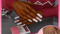 Blend Files Of Previous Nail Sets | Pinkpusay on Patreon Cc Nails, Sims 4 Studio, Ingrown Toe Nail, Butterfly Nail, Sims 4 Collections, Sims 4 Mods Clothes