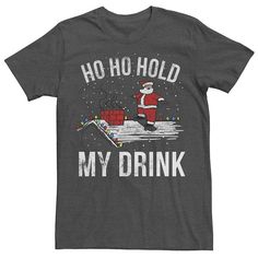 Add some holiday cheer to your look with this men's Santa drinking tee. Crewneck Short sleeves Machine washFABRIC & CARE Cotton, polyester Imported Add some holiday cheer to your look with this men's Santa drinking tee. Unbranded Add some holiday cheer to your look with this men's Santa drinking tee. Size: 4XL. Color: Dark Grey. Gender: male. Age Group: adult. Pattern: Graphic. Santa Drink, Mens Christmas Party Outfit, Hold My Beer, Beer Graphic, Christmas Tee Shirts, Drinking Humor, Christmas Men, Hold Me, Christmas Tees