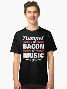 Awesome Trumpet t shirt for passionate Trumpet players makes a perfect gift for musicians. Music T Shirt, Trumpet Players, Straight Outta, Chiffon Top, Personalized T Shirts, Dad To Be Shirts, Perfect Shirt, Black Lives, Black Lives Matter