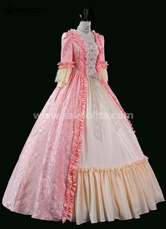 Pink Floral Tea Party Garden Marie Antoinette Dress Lolita Costume     Condition: Brand New   Color:Pink   Material: This dress made of High Quality Jacquard, soft,smooth and comfortable to wear   Sleeve Length: Long Flare Sleeve   Dresses Length:Floor-Length   Neckline:  Square Collar   Decoration: Ruffles + Lace   Package Includes: Dress     The length of skirt about 45 inches (114 cm) long from waist to hem regardless of size. This dress is pictured with a 6-hoop skirt Petticoat undernea Historical Dresses Victorian, Marie Antoinette Dress, Marie Antoinette Dresses, Floral Tea Party, Gothic Victorian Dresses, Antoinette Dress, Princess Tea Party, Hoop Skirt, Party Garden