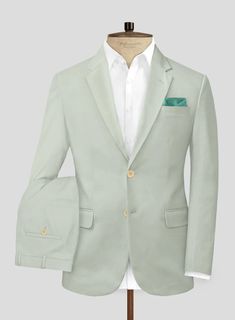 Slate Green Stretch Chino Suit – StudioSuits Tailored Cotton Suit With Welt Pockets, Tailored Cotton Suits With Welt Pockets, Cotton Long Sleeve Suits For Semi-formal Occasions, Semi-formal Long Sleeve Cotton Suits, Classic Cotton Suit With Notch Lapel, Single Breasted Cotton Suit For Business Casual, Slim Fit Cotton Suits For Workwear, Slim Fit Cotton Suit For Work, Cotton Suits For Business Casual