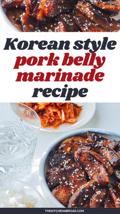 Experience the delicious flavors of Korea with this easy Korean-Style Pork Marinade. Whether you're a fan of Korean food or looking for easy Korean recipes, this savory and simple marinade is a delightful way to enjoy the taste of Korea at home. Try it now! Easy Asian Pork Belly Recipes, Korean Meat Marinade, Korean Pork Marinade, Korean Bbq Pork Belly Marinade, Korean Pork Belly Marinade, Pork Belly Marinade Recipe, Asian Pork Marinade, Asian Marinade For Pork, Grilled Pork Marinade