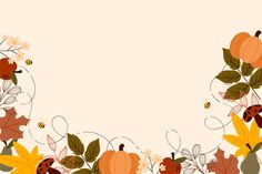 an autumn background with leaves, acorns and ladybugs