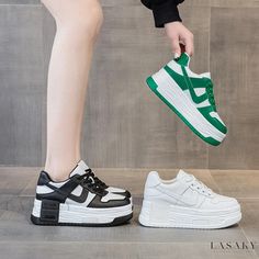 Lasaky - Gentle Support Slipper Sandals for Women Trendy Open Toe Sneakers, Trendy Open Toe Sneakers For Spring, Trendy Low-top Sandals For Spring, Green Platform Sneakers For Summer, Trendy Green Closed Toe Sneakers, Trendy Synthetic Sneakers For The Beach, Green Sandals For Spring Streetwear, Green Round Toe Sandals For Streetwear, Green Round Toe Sneakers For Beach