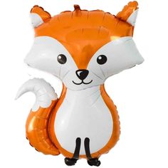 36 Inch Woodland Fox Balloon in foil mylar Fox Balloon, Fox Birthday Party, Animal Party Decorations, Animal Party Theme, Fox Party, Woodland Bunny, Fox Birthday, Woodland Deer, Woodland Fox