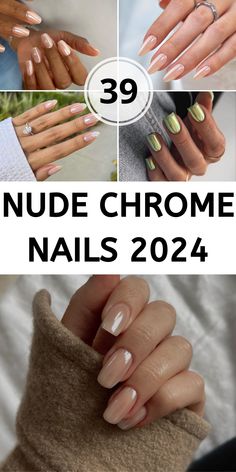 Top 39 Nude Chrome Nails 2024 – Embrace Elegance & Modern Nail Trends - divagaze.com 2024 Nail Trends Chrome, Simple Modern Nail Designs, Neutral Nails 2024 Trends, Natural Neutral Nails, Nude Chrome Nails Short, Pearl Chrome Nails Designs, November Nails Chrome, Chrome Dip Nails Ideas, Taupe Nails With Chrome